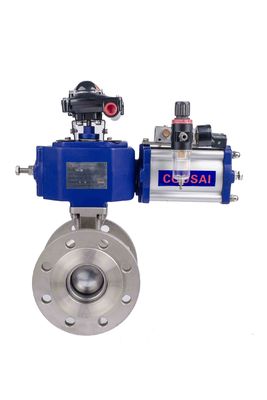 Cast Iron Segment Ball Valve for Pulp Paper Industry Long Service Life