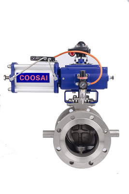 1''-10'' DN25-DN250 लुगदी कागज फार्मेसी पेय खाद्य तापमान रेंज -20C से 200C के लिए सेगमेंट बॉल वाल्व